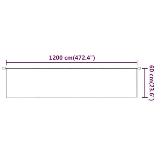 Lodret markise 60x1200 cm oxfordstof beige