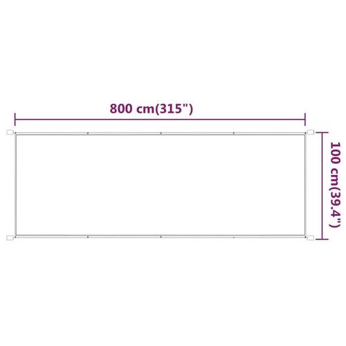 Lodret markise 100x800 cm oxfordstof beige