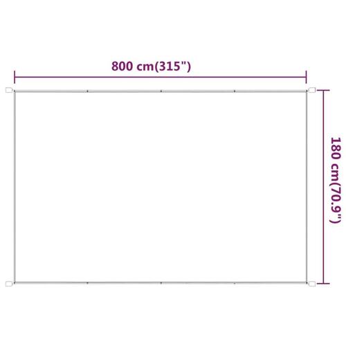 Lodret markise 180x800 cm oxfordstof beige