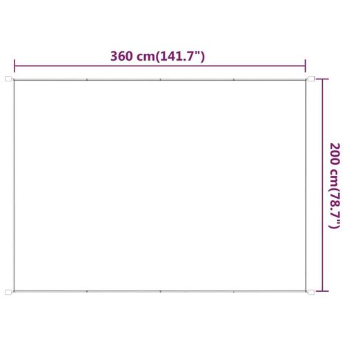 Lodret markise 200x360 cm oxfordstof beige
