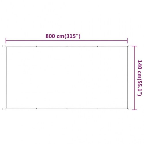 Lodret markise i oxfordstof 140 × 800 cm - lysegrøn