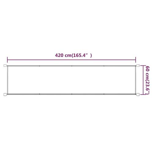 Lodret markise 60x420 cm oxfordstof terrakottafarvet