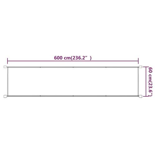 Lodret markise 60x600 cm oxfordstof terrakottafarvet