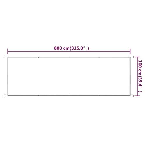 Lodret markise 100x800 cm oxfordstof terrakottafarvet