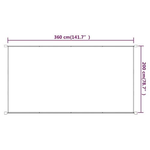 Lodret markise 200x360 cm oxfordstof terrakottafarvet