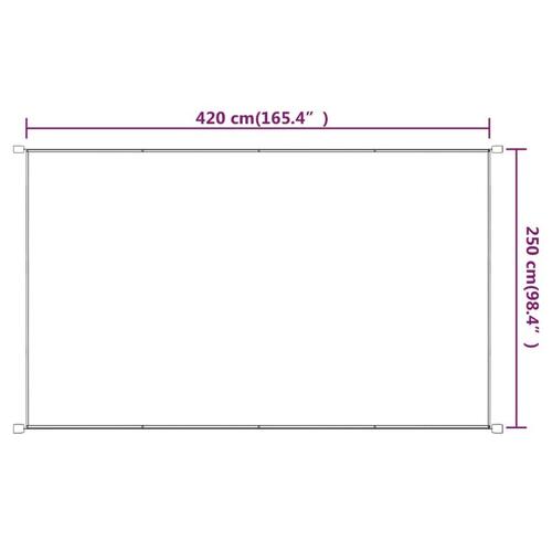 Lodret markise 250x420 cm oxfordstof terrakottafarvet