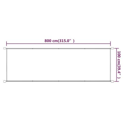 Lodret markise 100x800 cm oxfordstof blå