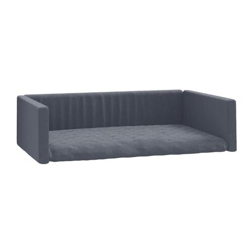 Hundepude til bagagerum 70x45 cm linnedlook grå