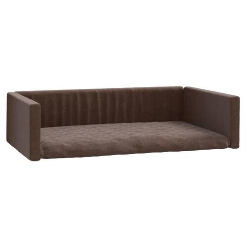 Hundepude til bagagerum 70x45 cm linnedlook brun