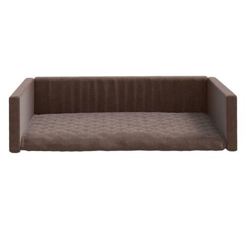 Hundepude til bagagerum 70x45 cm linnedlook brun
