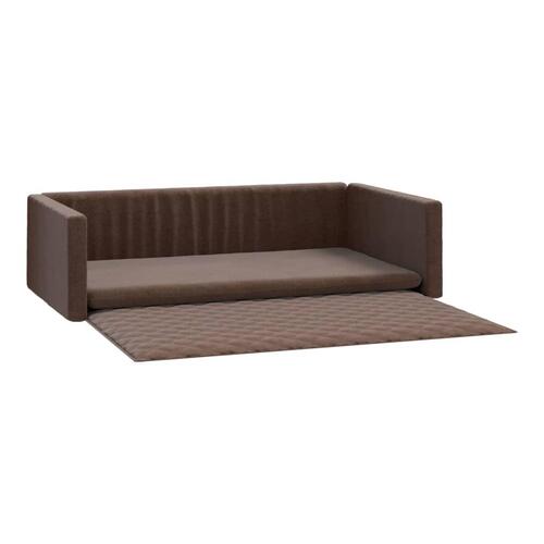 Hundepude til bagagerum 70x45 cm linnedlook brun
