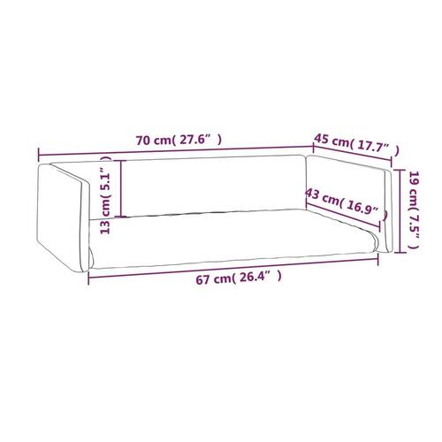 Hundepude til bagagerum 70x45 cm linnedlook brun