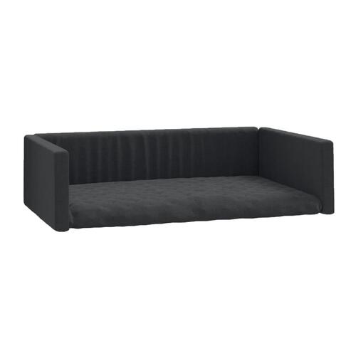 Hundepude til bagagerum 70x45 cm linnedlook sort