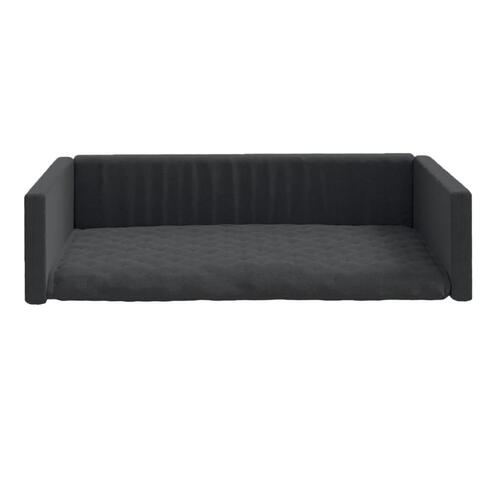 Hundepude til bagagerum 70x45 cm linnedlook sort