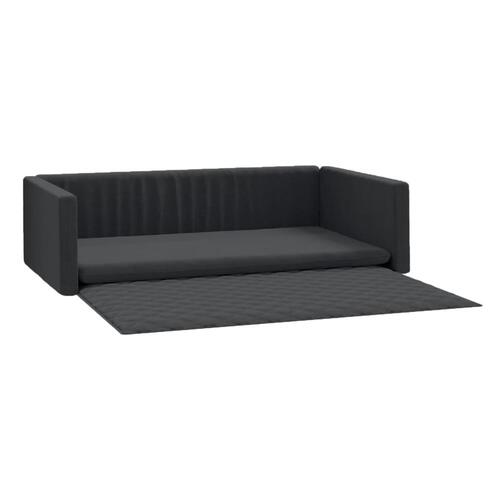 Hundepude til bagagerum 70x45 cm linnedlook sort