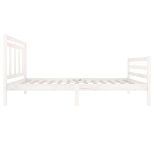 Sengeramme 100x200 cm massivt træ hvid