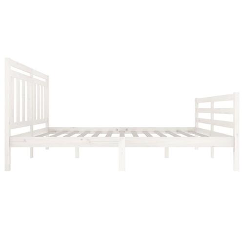Sengeramme 140x200 cm massivt træ hvid