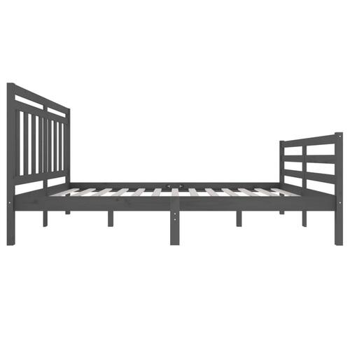 Sengeramme 140x200 cm massivt træ grå