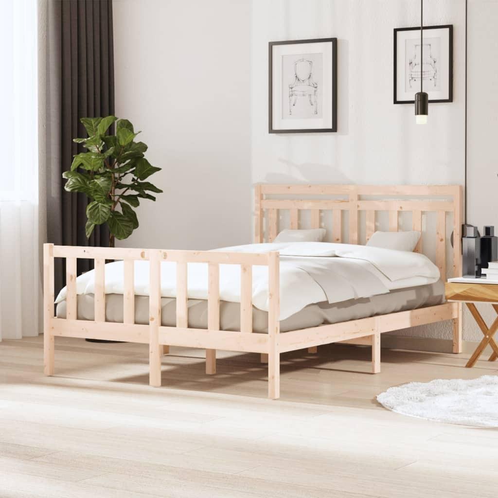 Sengeramme 140x190 cm massivt træ