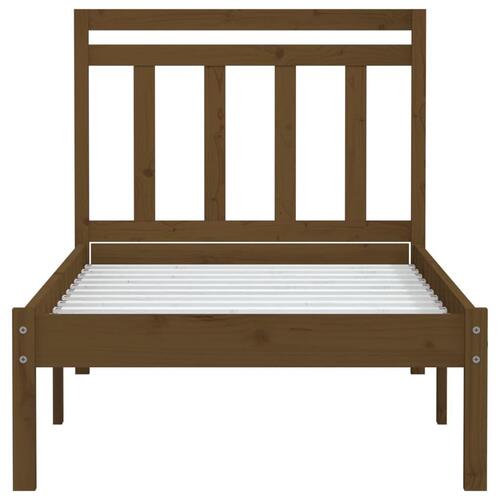 Sengeramme 75x190 cm Small Single massivt træ gyldenbrun