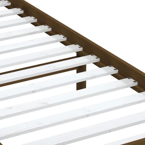 Sengeramme 75x190 cm Small Single massivt træ gyldenbrun