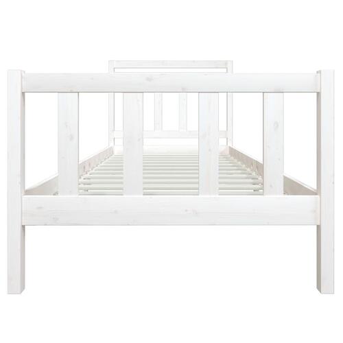 Sengeramme 100x200 cm massivt træ hvid
