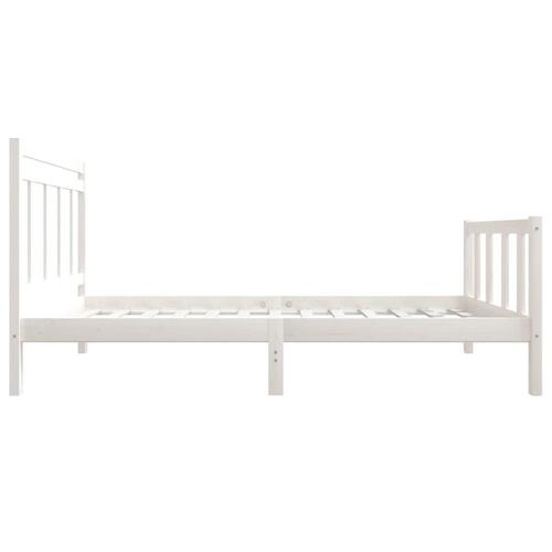 Sengeramme 100x200 cm massivt træ hvid