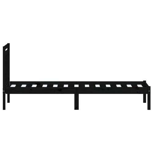 Sengeramme 75x190 cm Small Single massivt træ sort