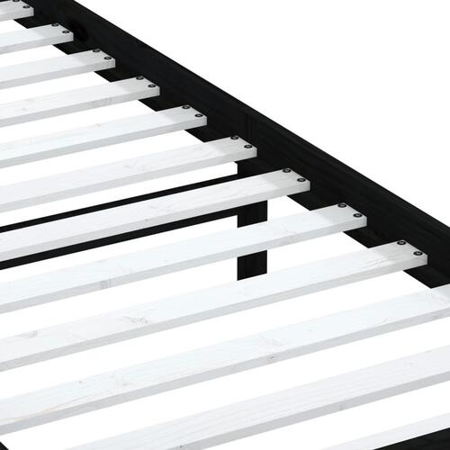 Sengeramme 75x190 cm Small Single massivt træ sort