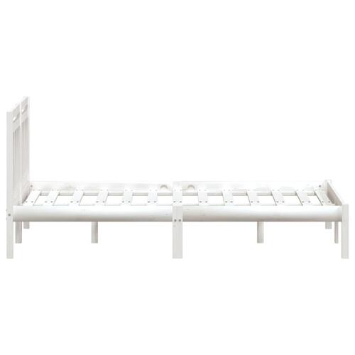 Sengeramme 120x190 cm Small Double massivt træ hvid