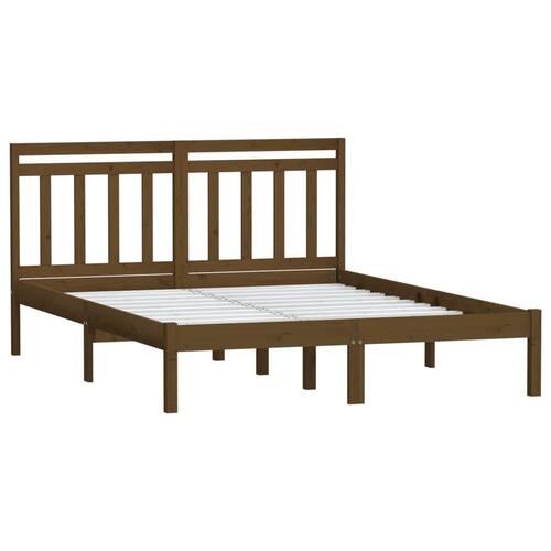 Sengeramme 120x190 cm Small Double massivt træ gyldenbrun