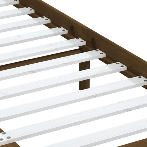 Sengeramme 120x190 cm Small Double massivt træ gyldenbrun