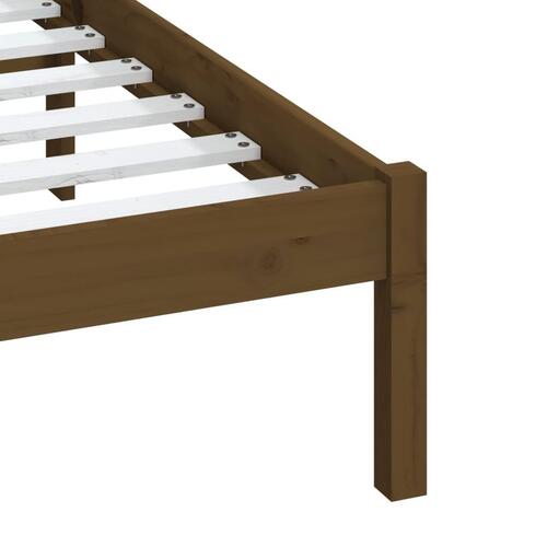 Sengeramme 120x190 cm Small Double massivt træ gyldenbrun