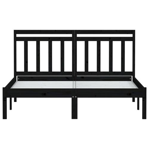 Sengeramme 120x190 cm Small Double massivt træ sort