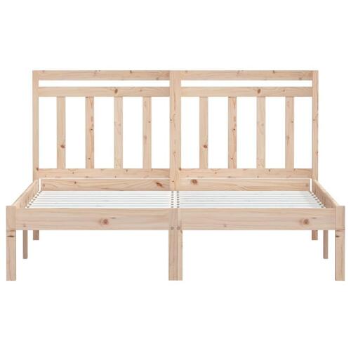 Sengeramme 135x190 cm dobbelt massivt træ