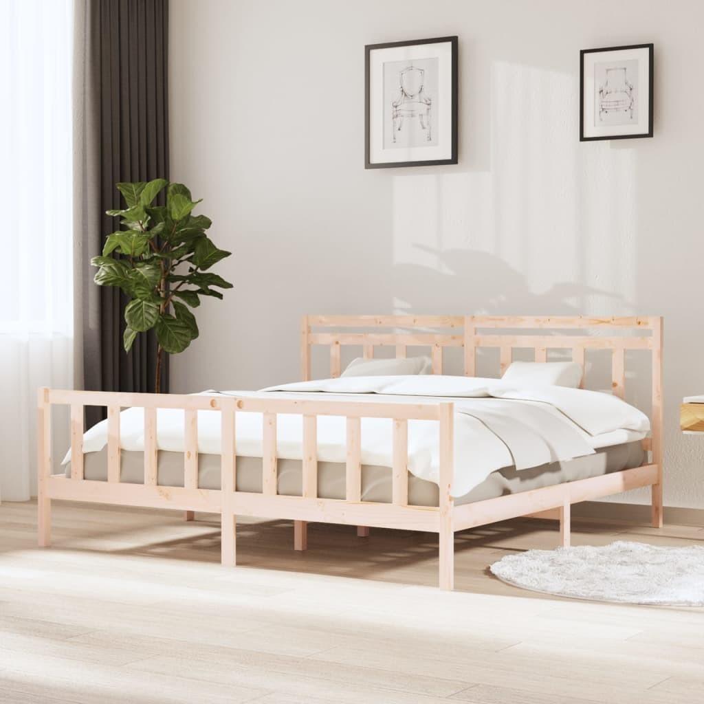 Sengeramme 200x200 cm massivt træ