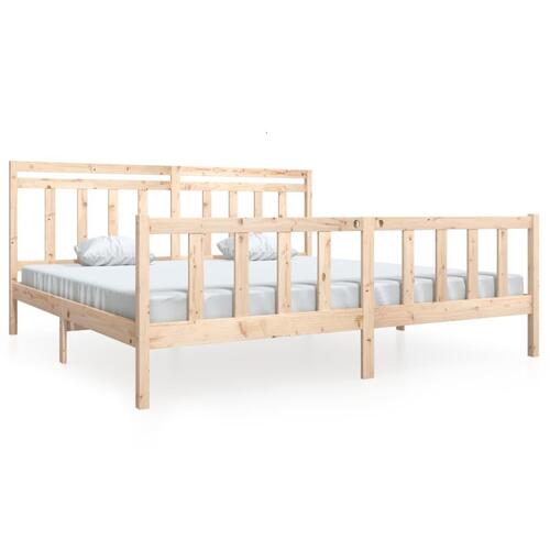Sengeramme 200x200 cm massivt træ