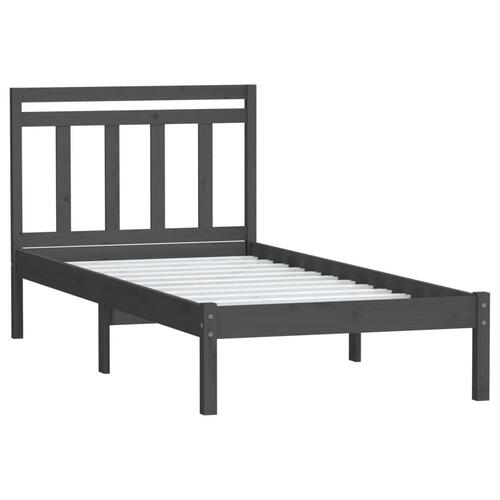Sengeramme 100x200 cm massivt fyrretræ grå