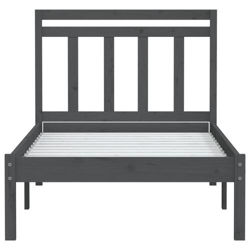 Sengeramme 100x200 cm massivt fyrretræ grå