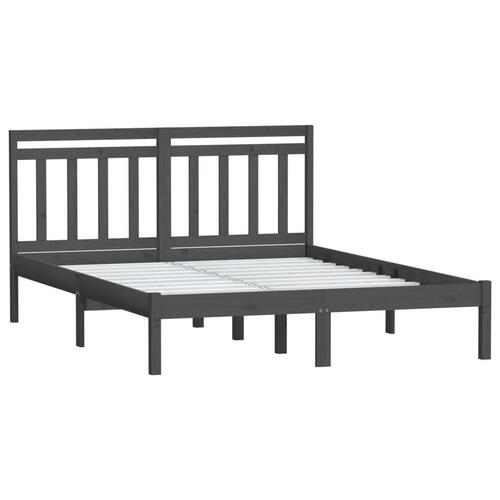 Sengeramme 120x200 cm massivt fyrretræ grå