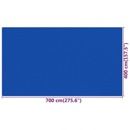 Telttæppe 400 × 700 cm i HDPE - blå