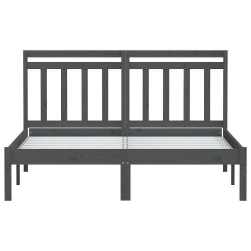Sengeramme 150x200 cm King Size massivt træ grå