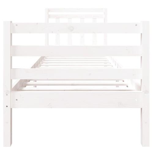 Sengeramme 75x190 cm Small Single massivt træ hvid