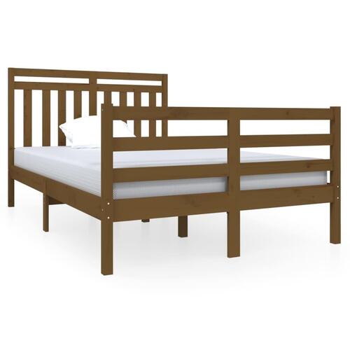 Sengeramme 120x190 cm Small Double massivt træ gyldenbrun