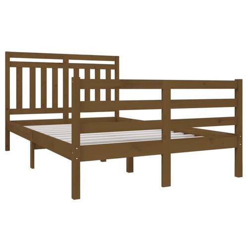 Sengeramme 120x190 cm Small Double massivt træ gyldenbrun