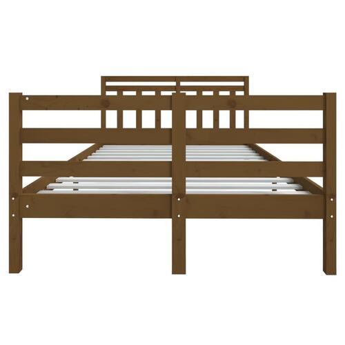 Sengeramme 120x190 cm Small Double massivt træ gyldenbrun