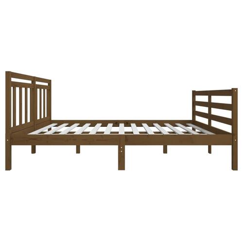 Sengeramme 120x190 cm Small Double massivt træ gyldenbrun