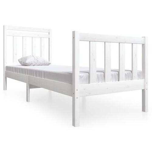 Sengeramme 75x190 cm Small Single massivt træ hvid