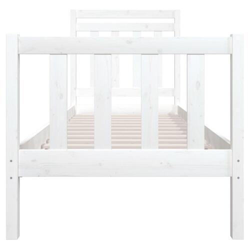 Sengeramme 75x190 cm Small Single massivt træ hvid