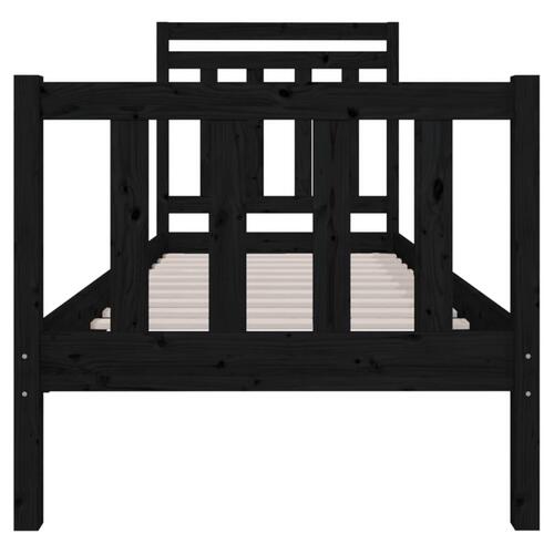 Sengeramme 75x190 cm Small Single massivt træ sort